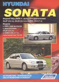 Хёнде Соната. Модели с 2001 года выпуска с двигателями DOHC G4JP (2.0 л), G4JS (2.4 л) и G6BA ( V6 2,7 л).. Устройство, тех. обслуживание и ремонт