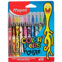 Фломастеры 12цв "COLOR'PEPS MONSTER", к/к, подвес, Maped