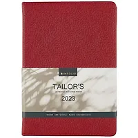 Ежедневник дат. 2023г. А5 176л "Tailor's" темно-красный, иск.кожа, тв.переплет, обл.поролон, тонир.блок, ляссе
