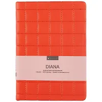 Ежедневник недат. А5 96л "Diana" красный, иск.кожа, тв.переплет, обл.поролон, тонир.блок, ляссе