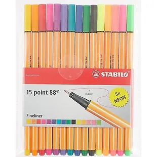 Ручки капиллярные, Stabilo, 15 цветов «Читай-город»