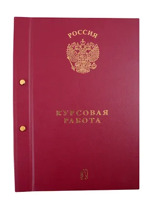 Папка "Курсовая работа/Для курсовых работ" бордо, с 2-мя отверстиями ...