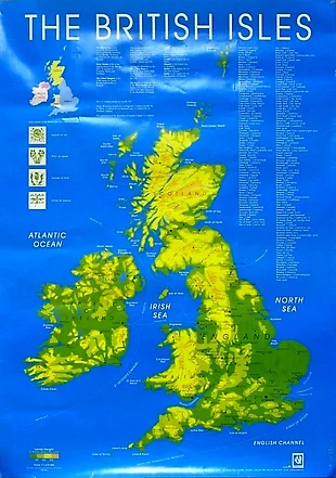 Карта британских островов