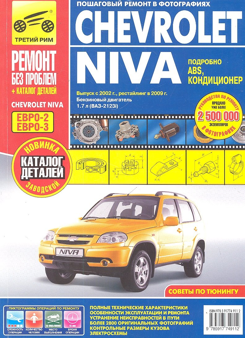 

Chevrolet Niva: Руководство по эксплуатации, техническому обслуживанию и ремонту + каталог деталий