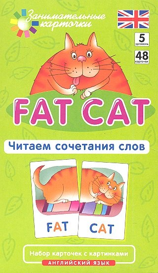 

Наглядное пособие. Fat Cat. Читаем сочетания слов. Английский язык, Level 5. Набор карточек с картинками