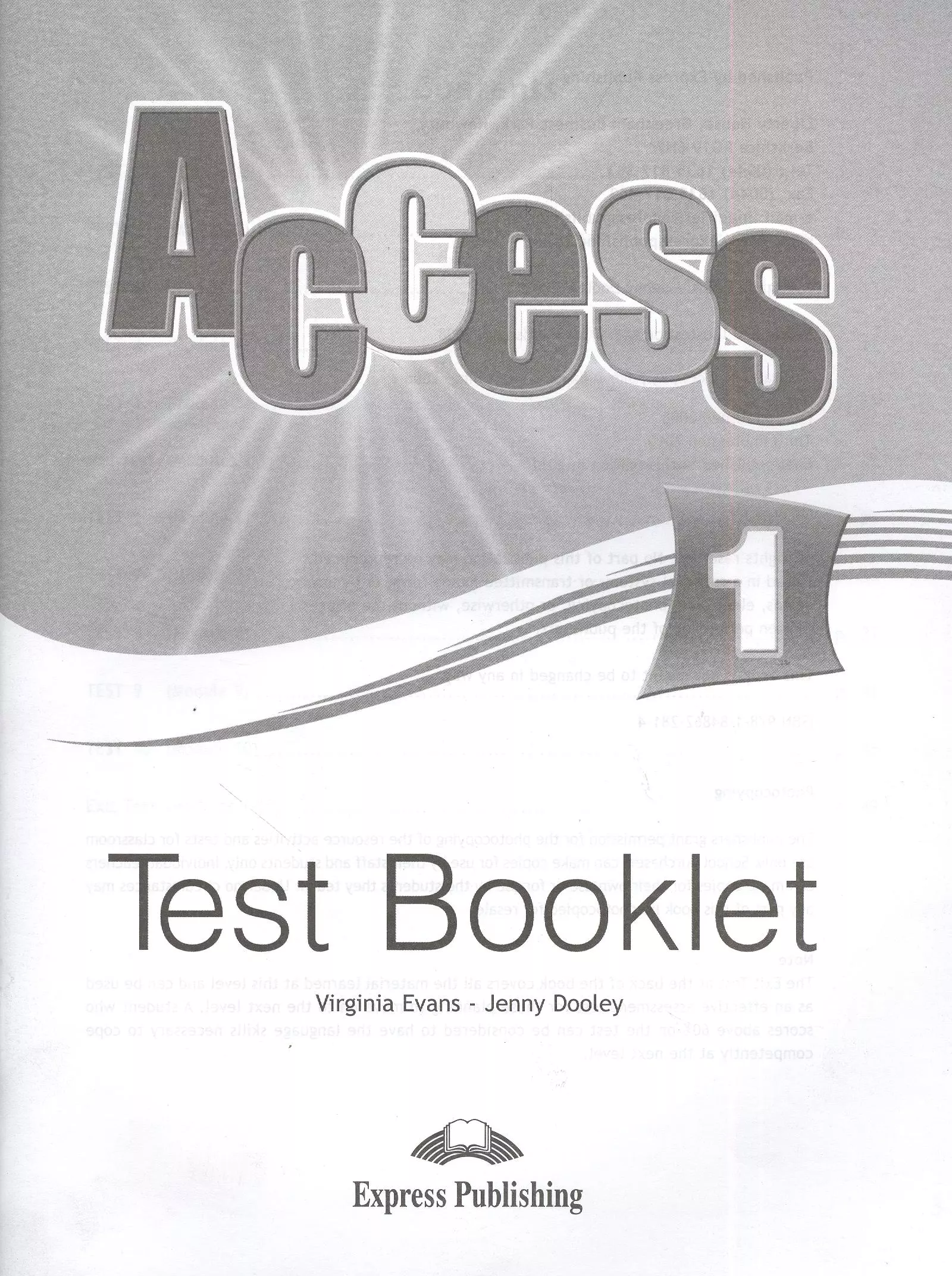  - Access 1. Test Booklet. Сборник тестовых заданий и упраж.
