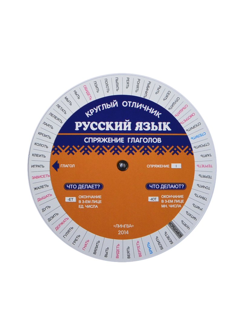 

Русский язык на отлично. Спряжение глаголов (Таблица-вертушка)