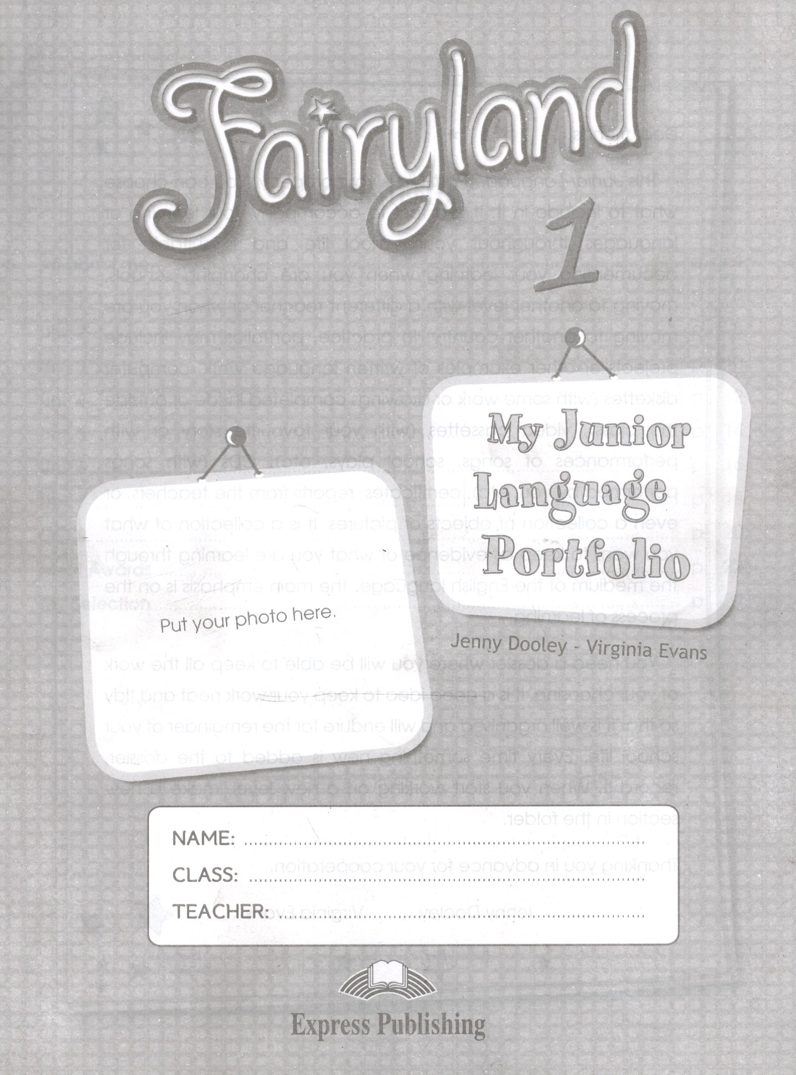 

Fairyland 1. My Language Portfolio. Языковой портфель