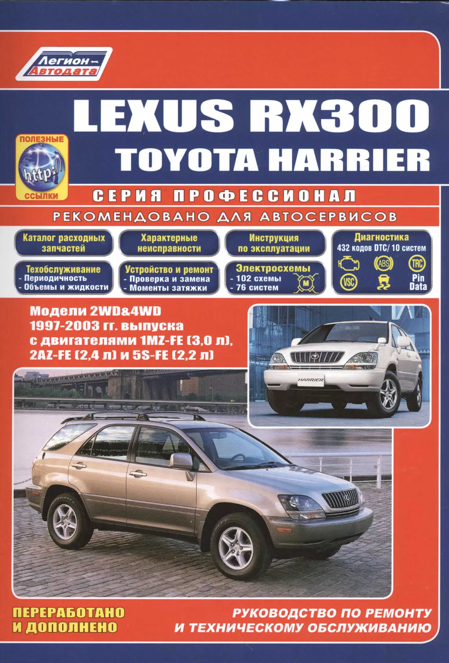  - Lexus RX300. Toyota HARRIER. Модели 2WD&4WD 1997-2003 гг. Руководство по ремонту и техническому обслуживанию