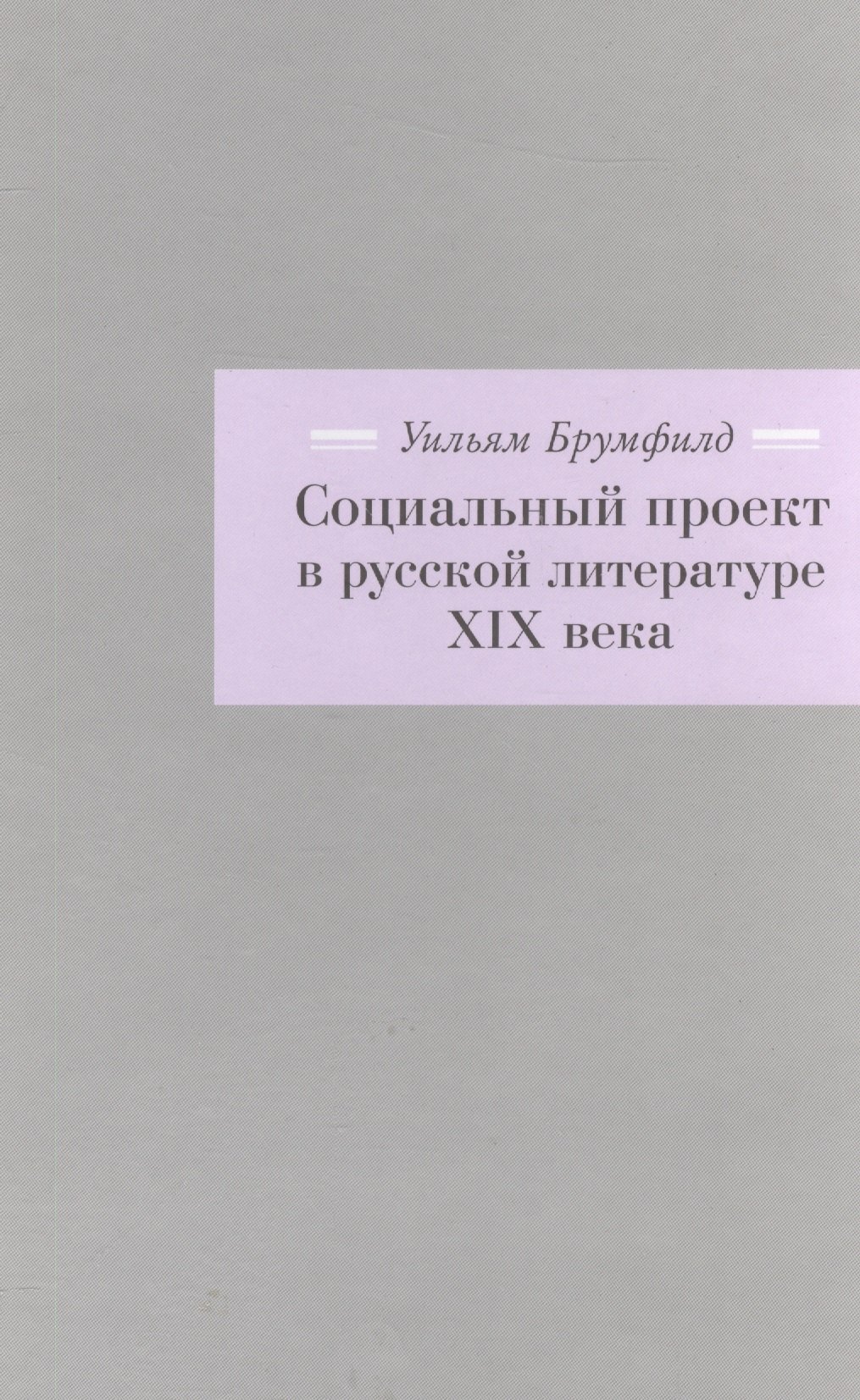 

Социальный проект в русской литературе XIX века