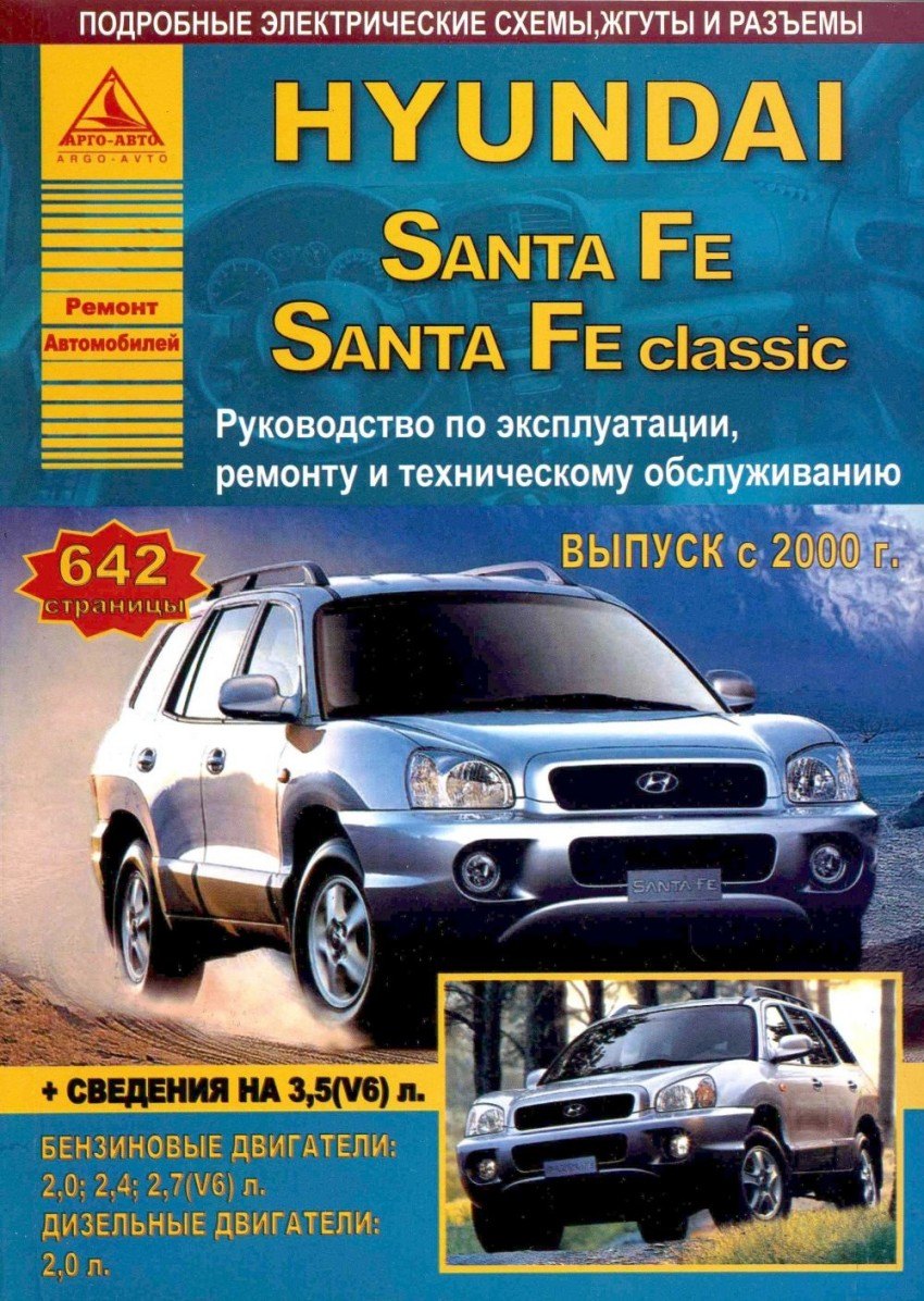 

Автомобиль Hyundai Santa Fe/ Santa Fe classic с 2000 г.Руководство по эксплуатации,ремонту и техническому обслуживанию.