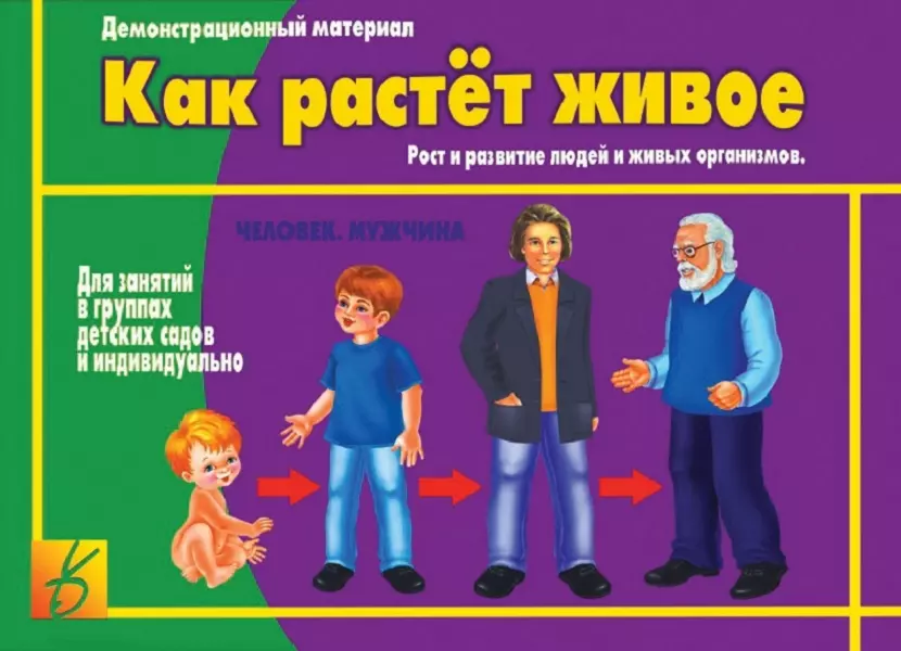  - Как растет живое. Рост и развитие людей и живых организмов. Демонстрационный материал для занятий в группах детских садов и индивидуально