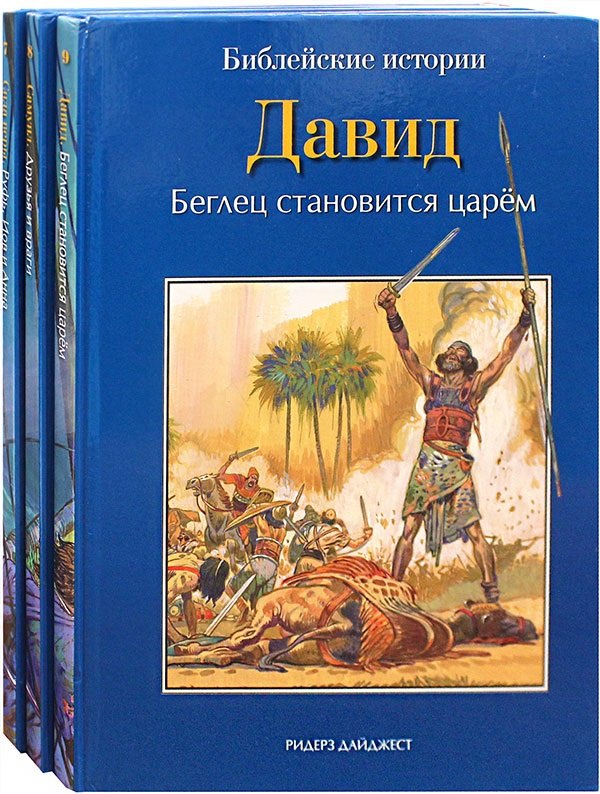

Библейские истории: Сила веры. Руфь, Иов и Анна. Самуил. Друзья и враги. Давид. Беглец становится царем (комплект из 3-х книг)