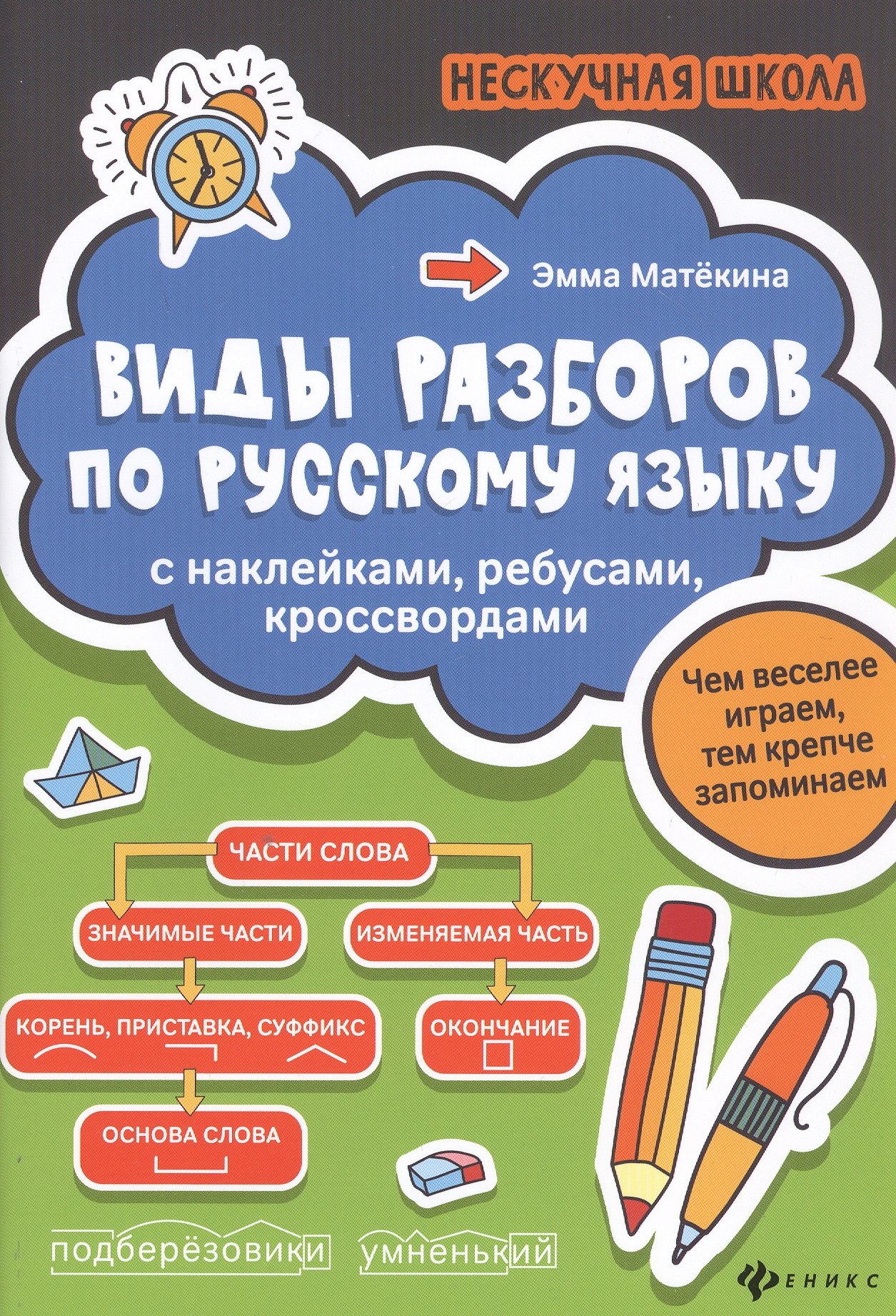 

Виды разборов по русскому языку. С наклейками, ребусами, кроссвордами
