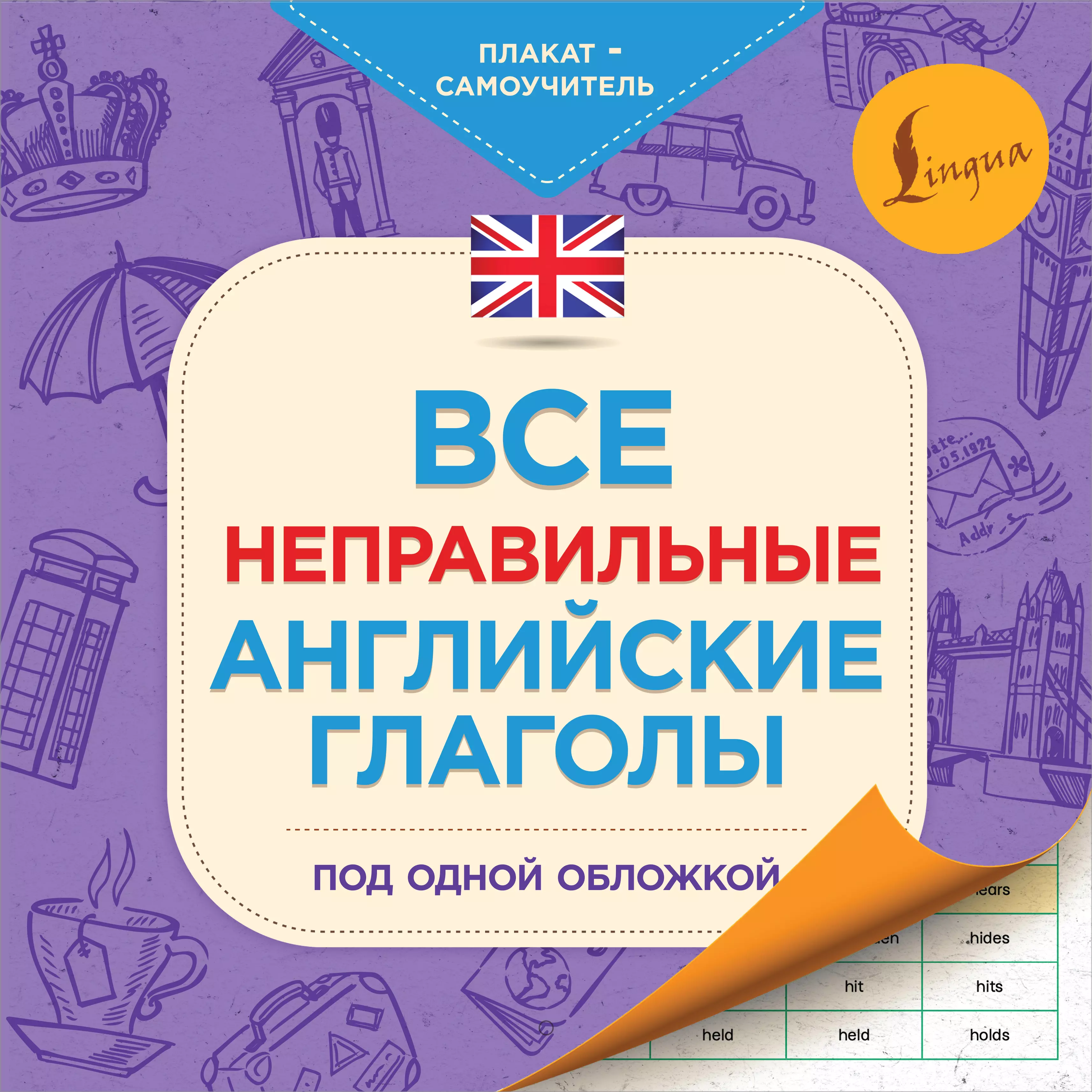  - Все неправильные английские глаголы под одной обложкой. Плакат-самоучитель