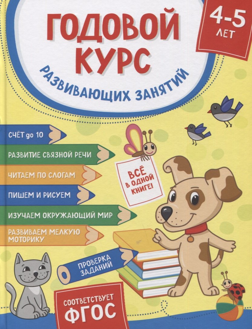 

Годовой курс развивающих занятий для детей 4–5 лет