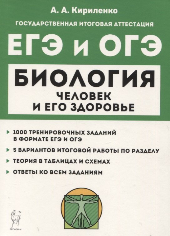 

Биология. ЕГЭ и ОГЭ. Раздел "Человек и его здоровье". Тренинг. Учебно-методическое пособие