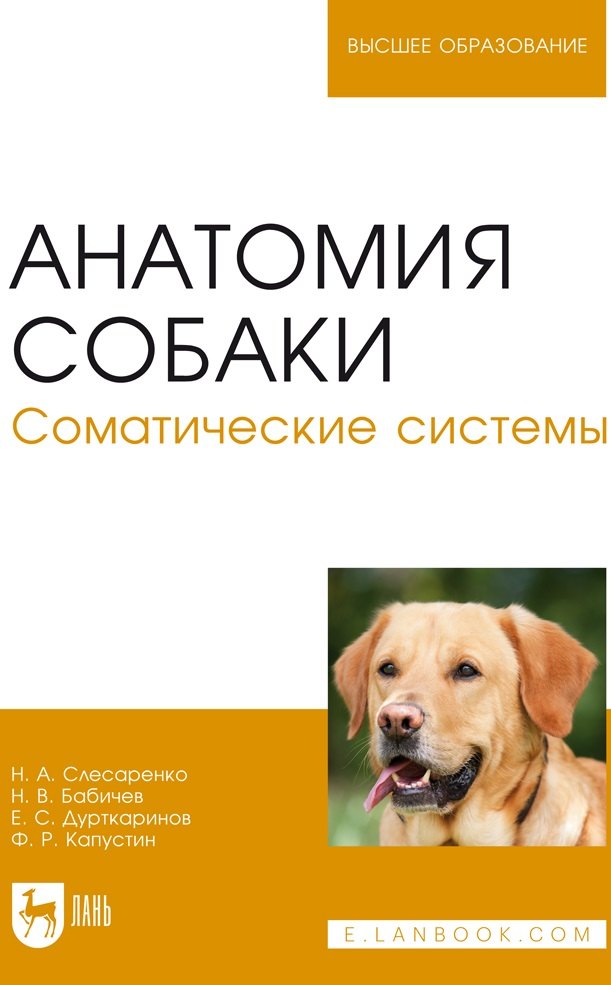 

Анатомия собаки. Соматические системы. Учебник для вузов