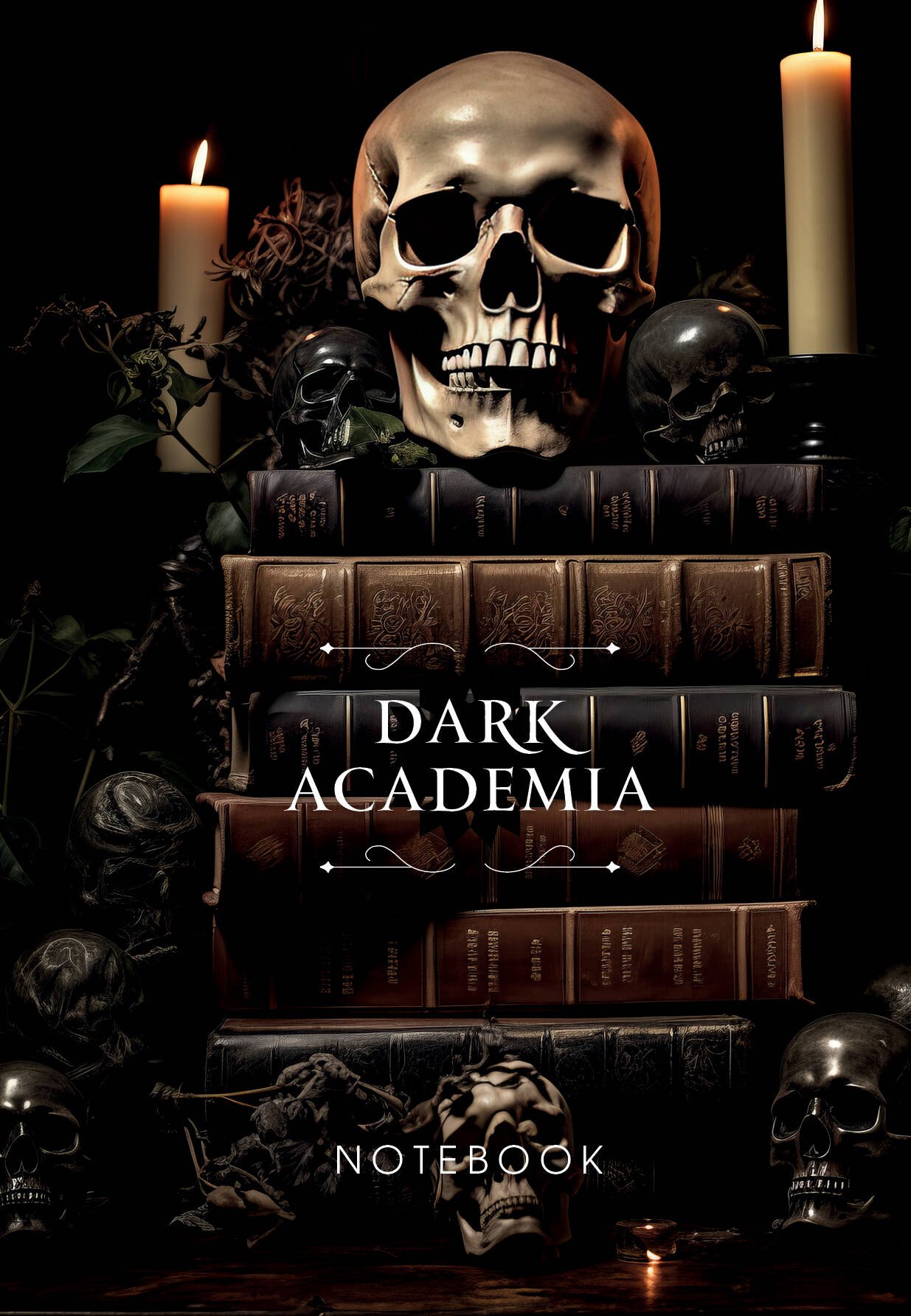 

Dark Academia notebook (череп)